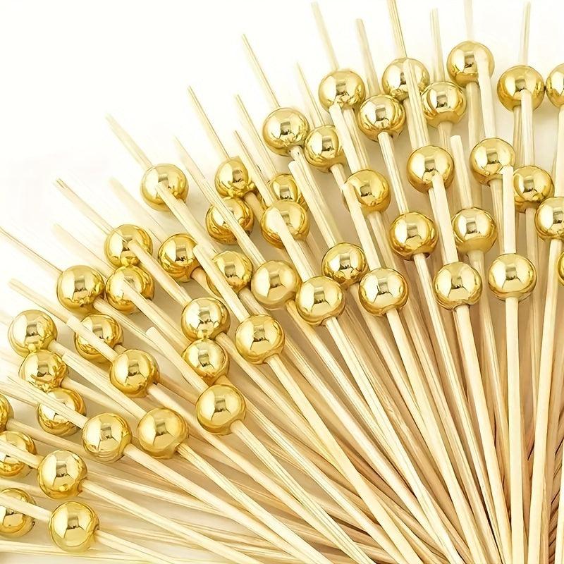 100 Elegant Bamboo Cocktail Picks for Appetizers Parties - The Higher Flower