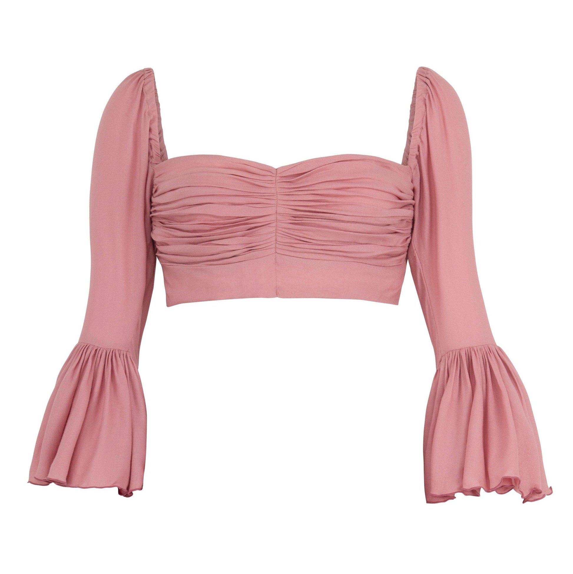 ARUM Flared Bamboo Top in Blush Pink - The Higher Flower