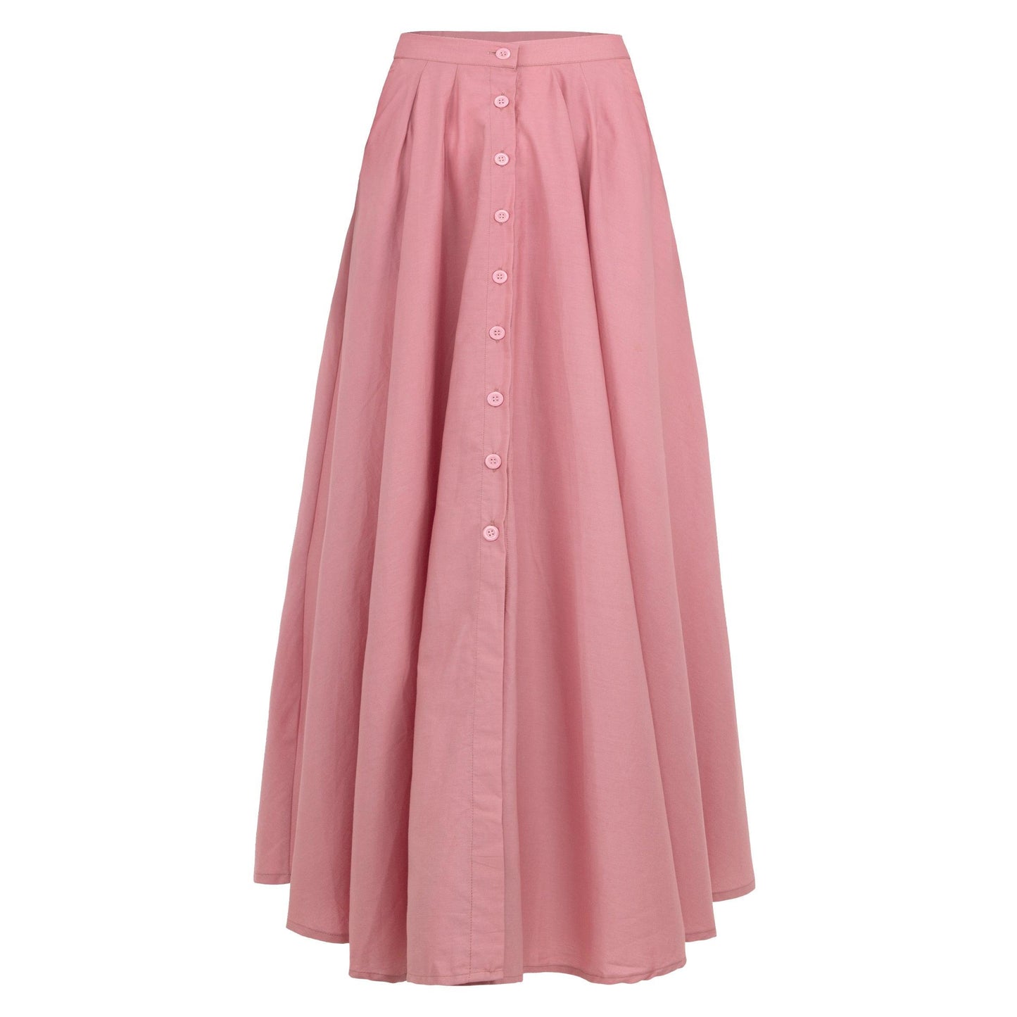 ARUM Pleated Maxi Skirt in Blush Pink - The Higher Flower