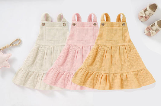 Organic Cotton Muslin Baby Dress - The Higher Flower