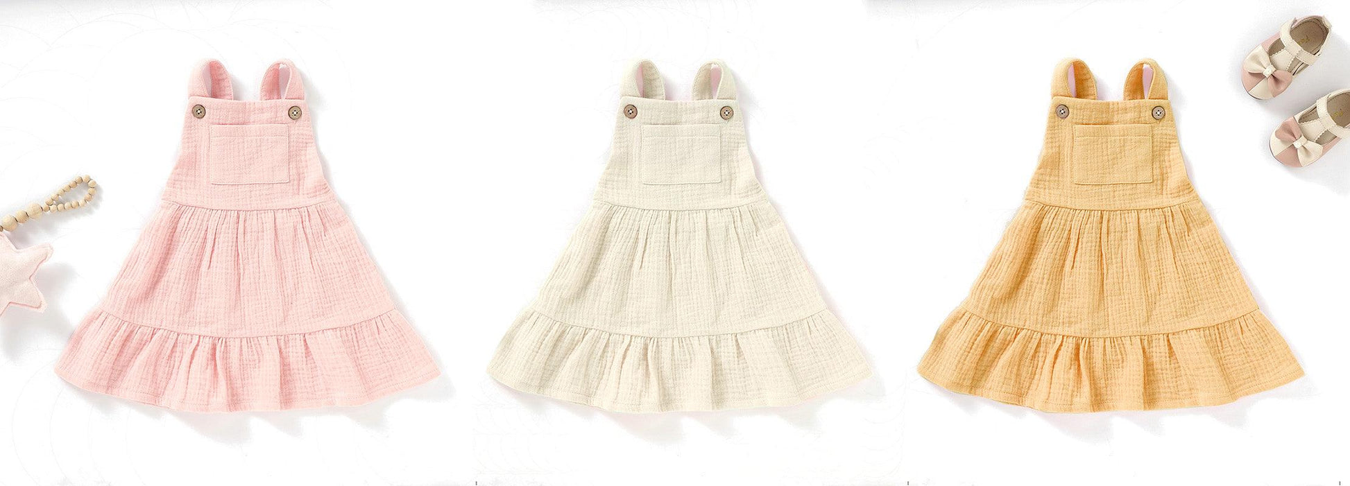 Organic Cotton Muslin Baby Dress - The Higher Flower