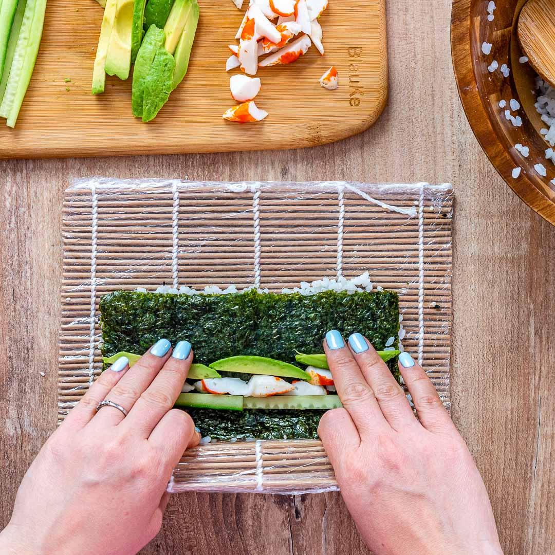 Bamboo Sushi Making Kit with 2 Sushi Rolling Mats, 5 Pairs of Reusable - The Higher Flower