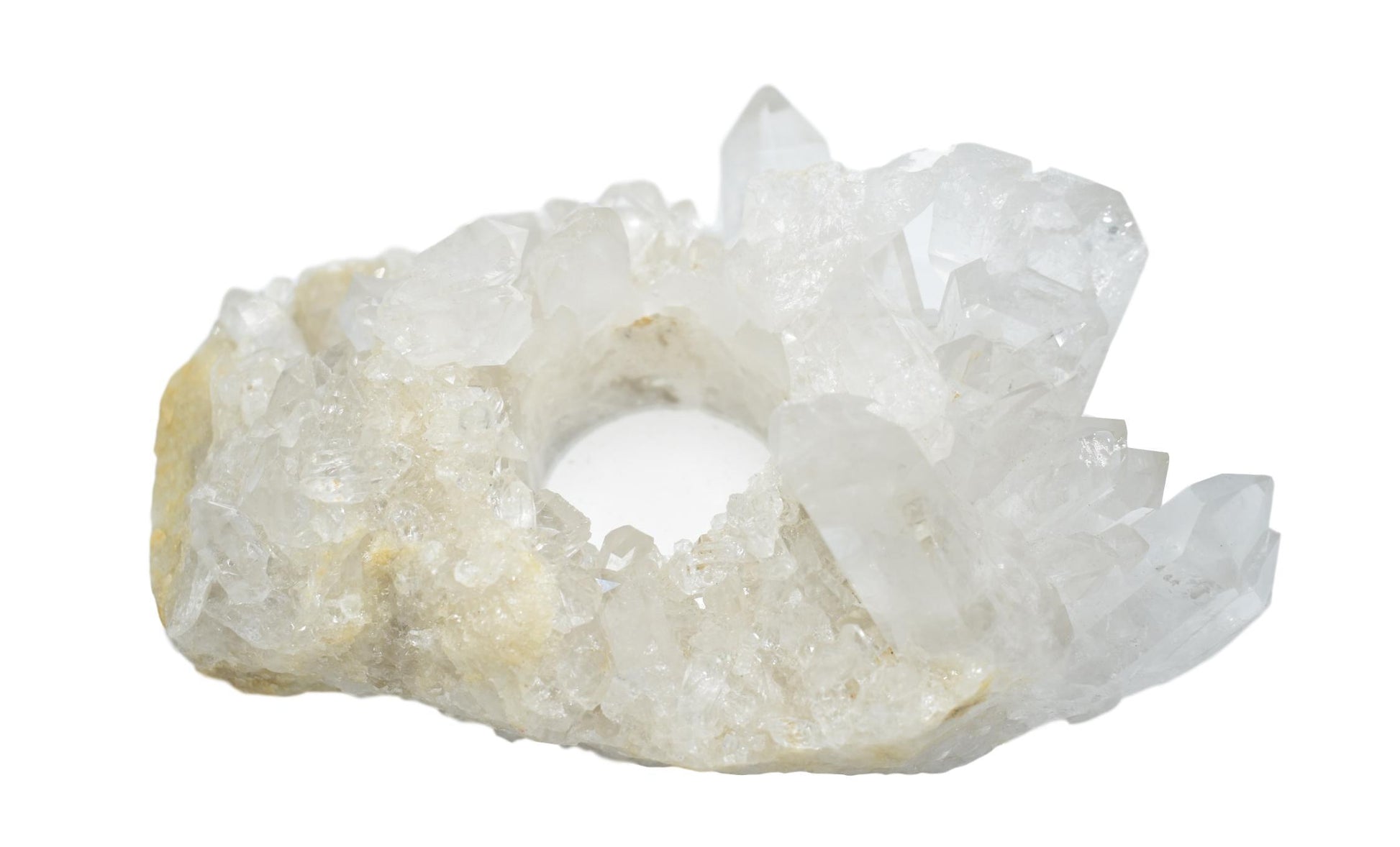 Quartz Cluster Candle Holder - The Higher Flower