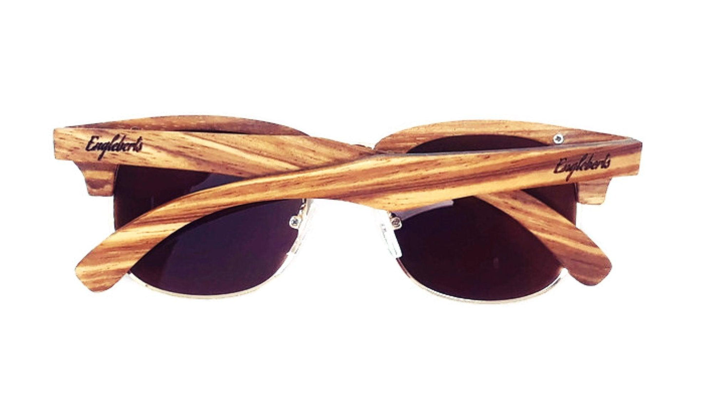 Ebony and ZebraWood Sunglasses, Tea Polarized Lenses - The Higher Flower