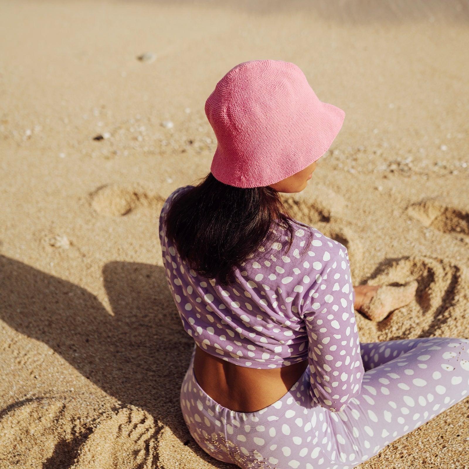 FLORETTE Crochet Bucket Hat In Pink - The Higher Flower