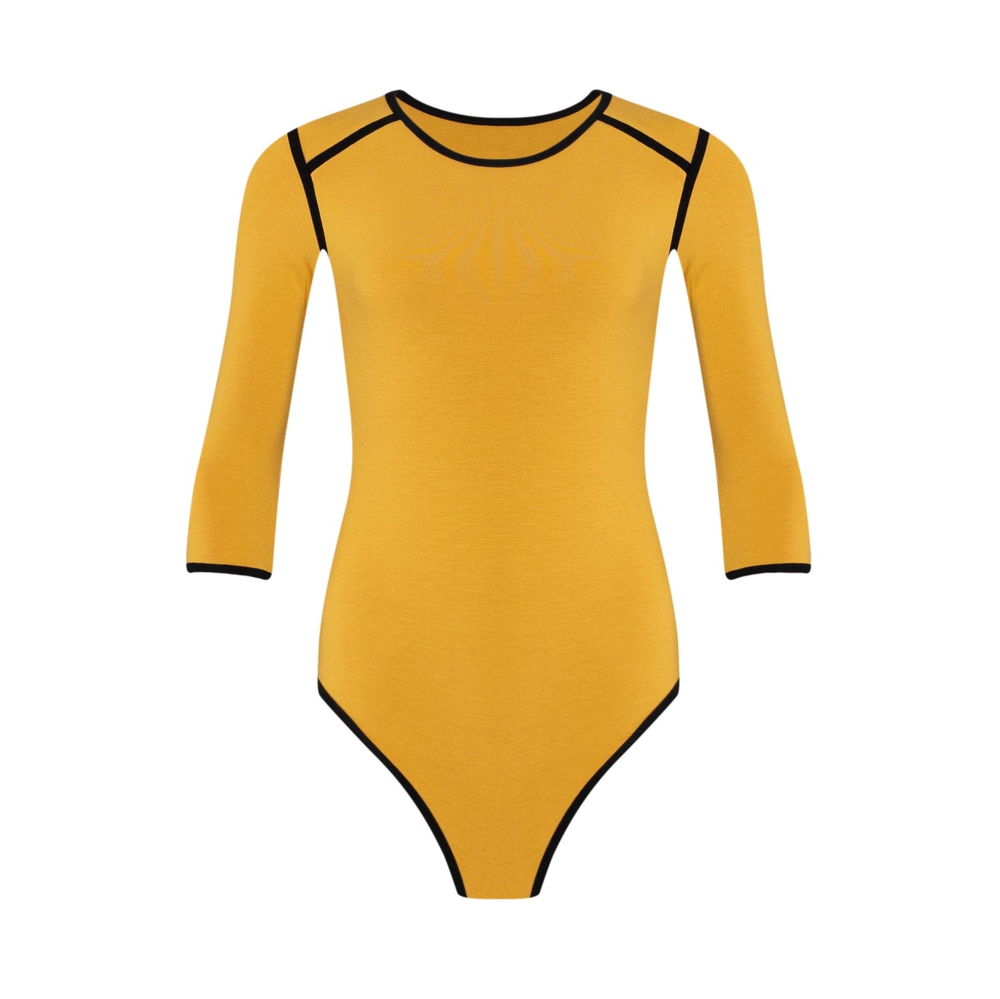 GIRL Two tone Eco bodysuit in Canary Yellow - The Higher Flower