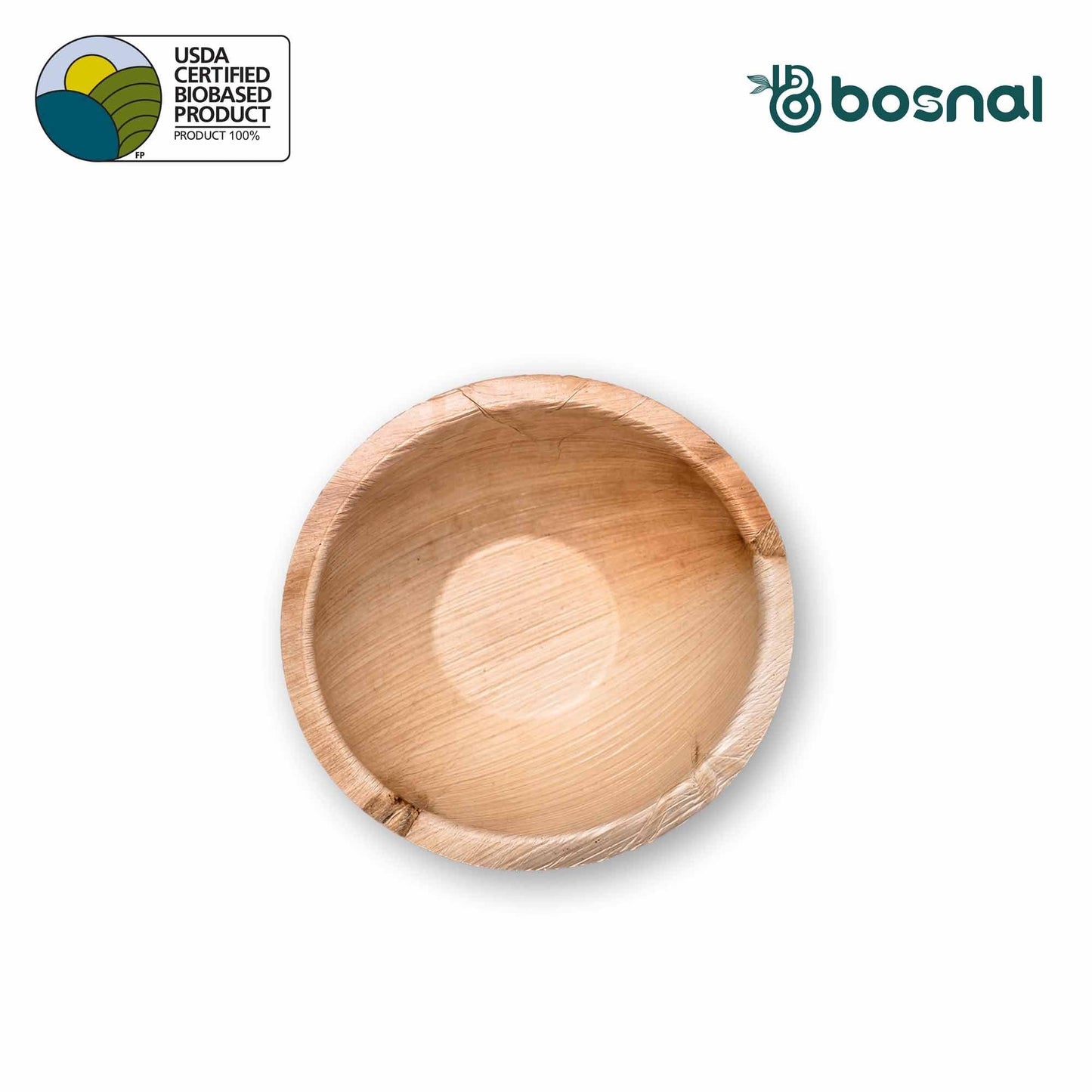 Bosnal - Palm Leaf Bowl, 6 inch, Round , 25 Pcs - The Higher Flower