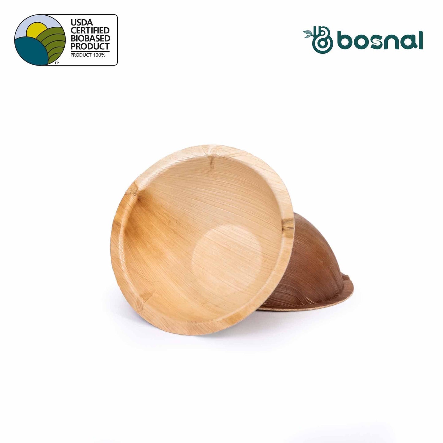 Bosnal - Palm Leaf Bowl, 6 inch, Round , 25 Pcs - The Higher Flower