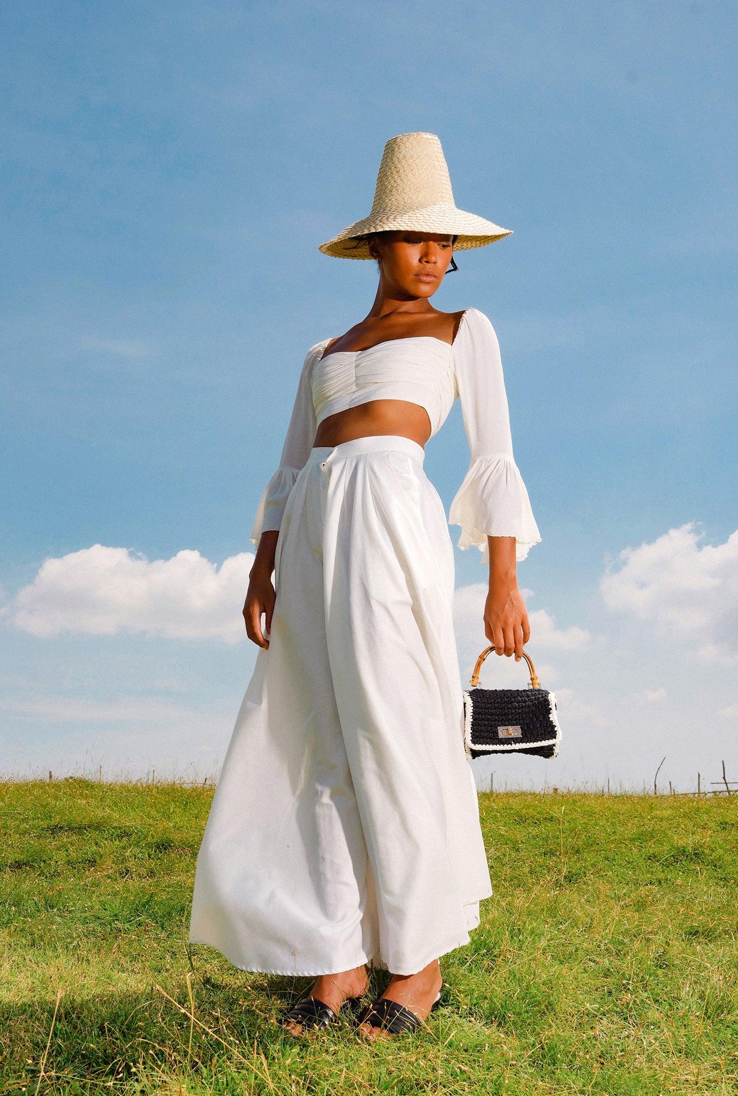 KEMALA Palm Straw Hat In Beige - The Higher Flower