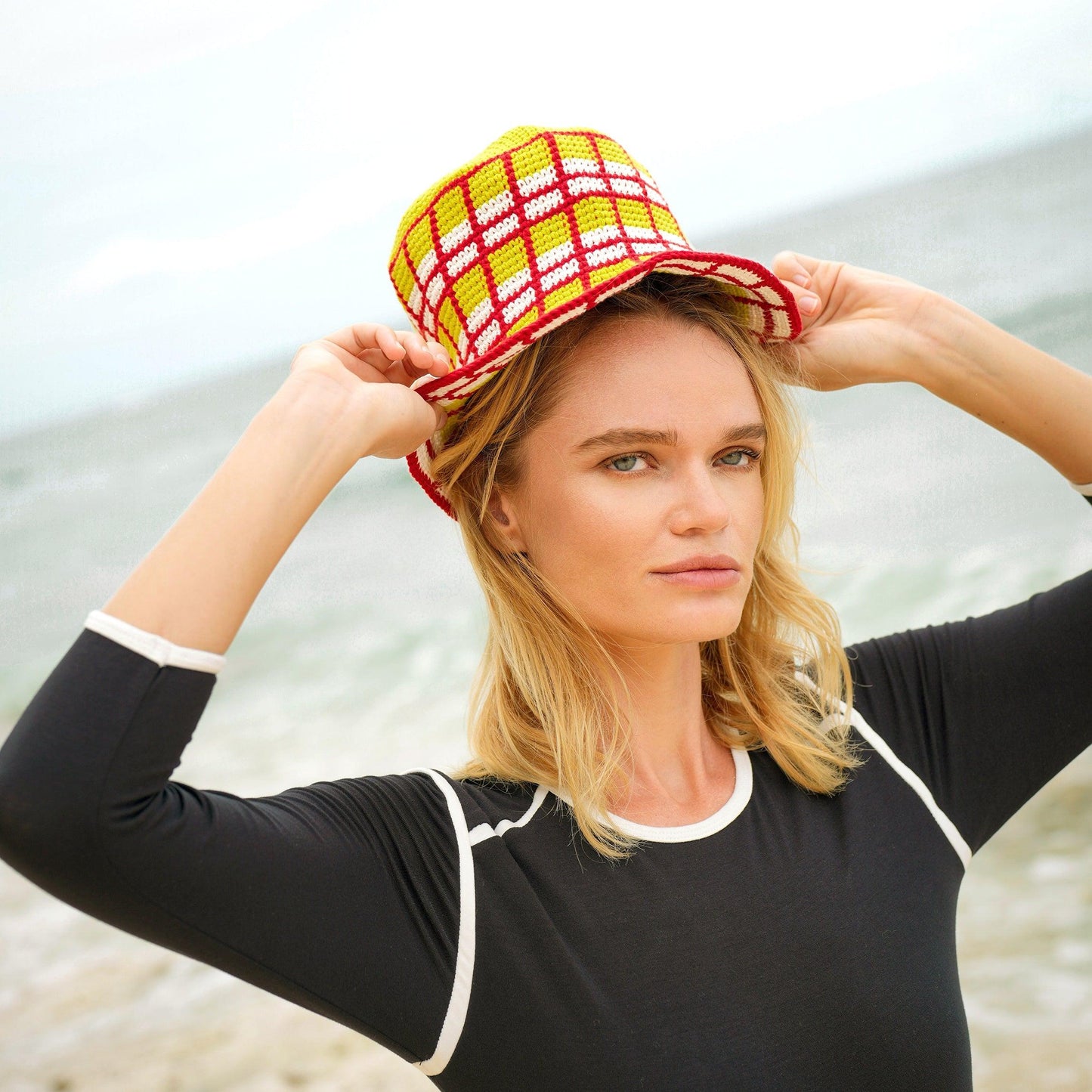 MARGARITA Plaid Crochet Hat - The Higher Flower