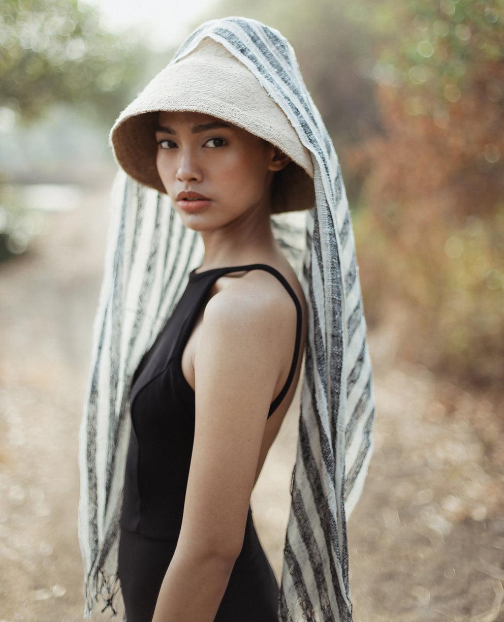 NAOMI Jute Clochet Straw Hat in Nude Beige - The Higher Flower