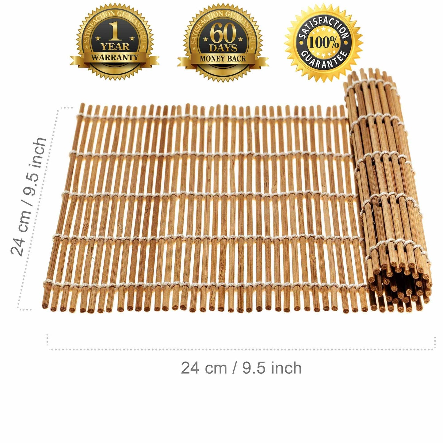 Bamboo Sushi Making Kit with 2 Sushi Rolling Mats, 5 Pairs of Reusable - The Higher Flower