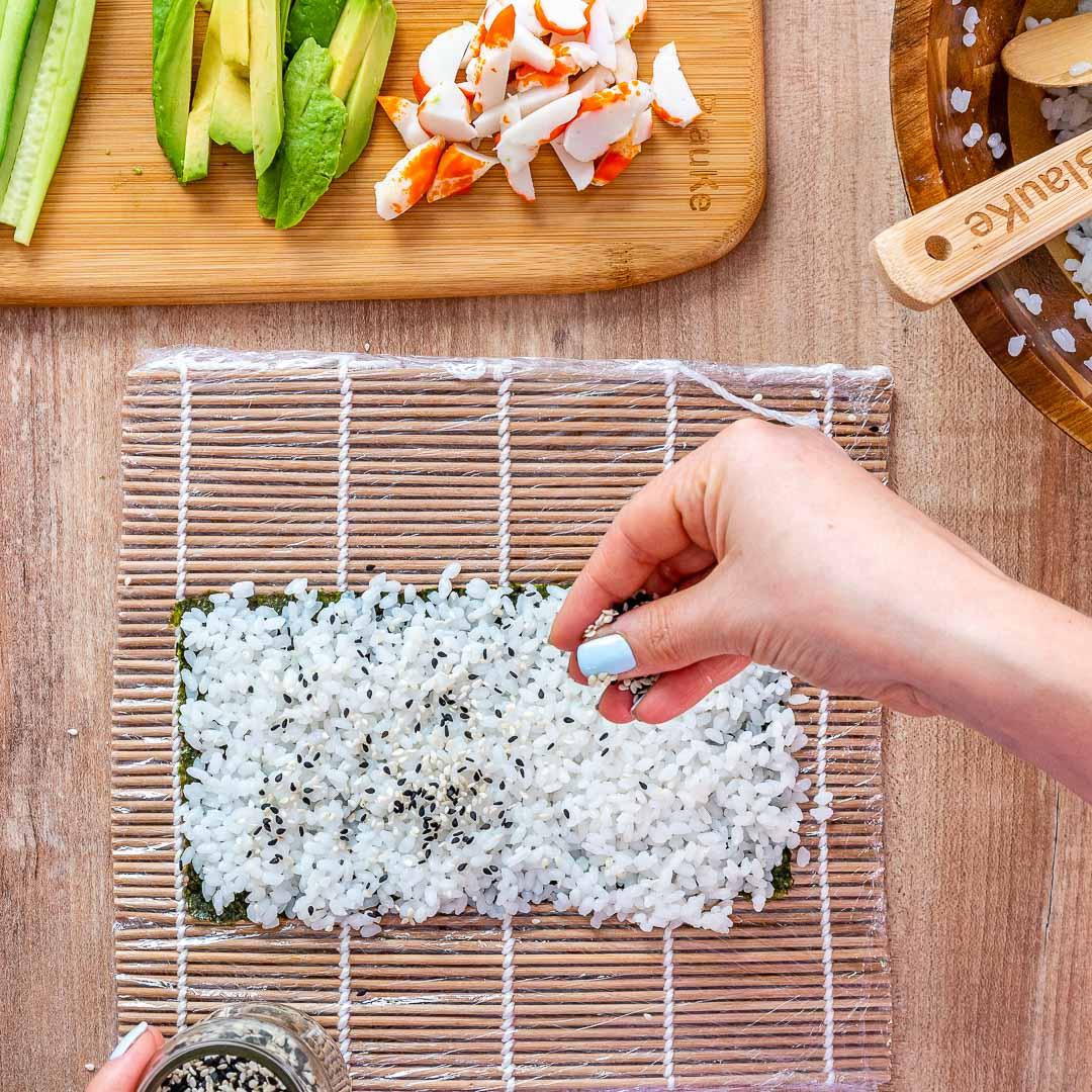 Bamboo Sushi Making Kit with 2 Sushi Rolling Mats, 5 Pairs of Reusable - The Higher Flower