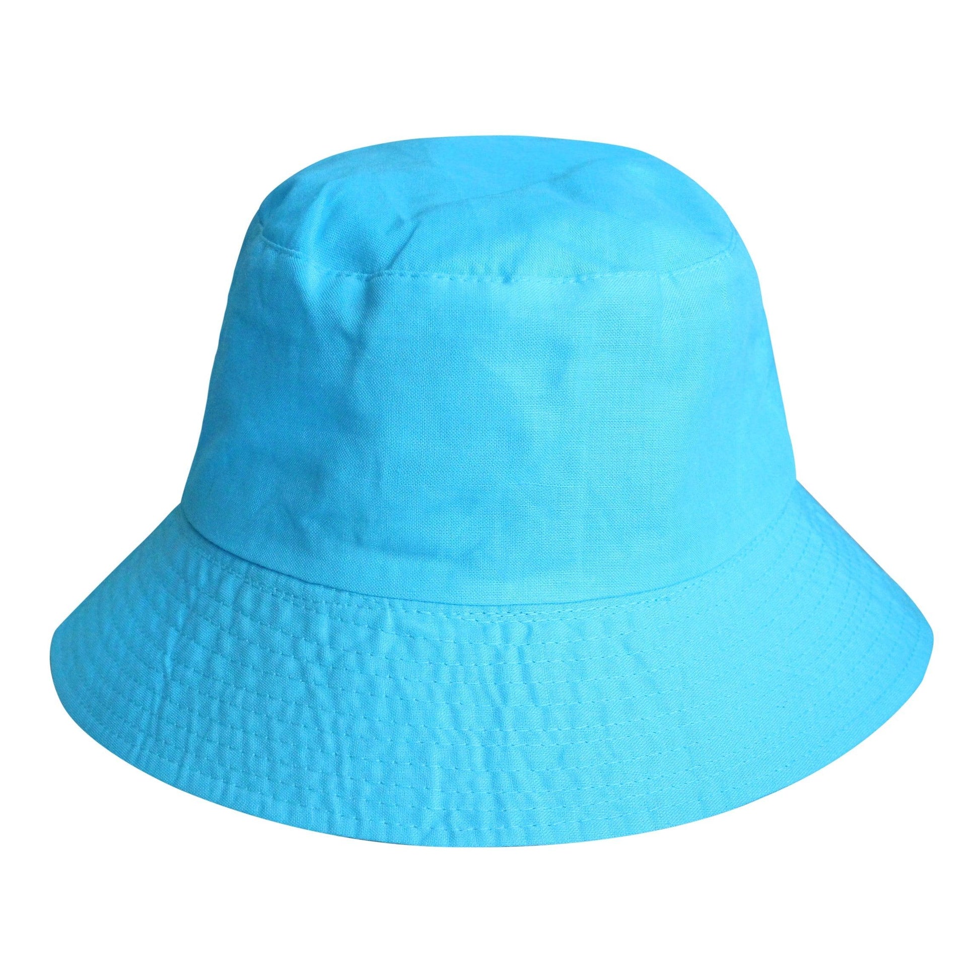 WATU Seaside Linen Bucket Hat, in Sea Blue - The Higher Flower