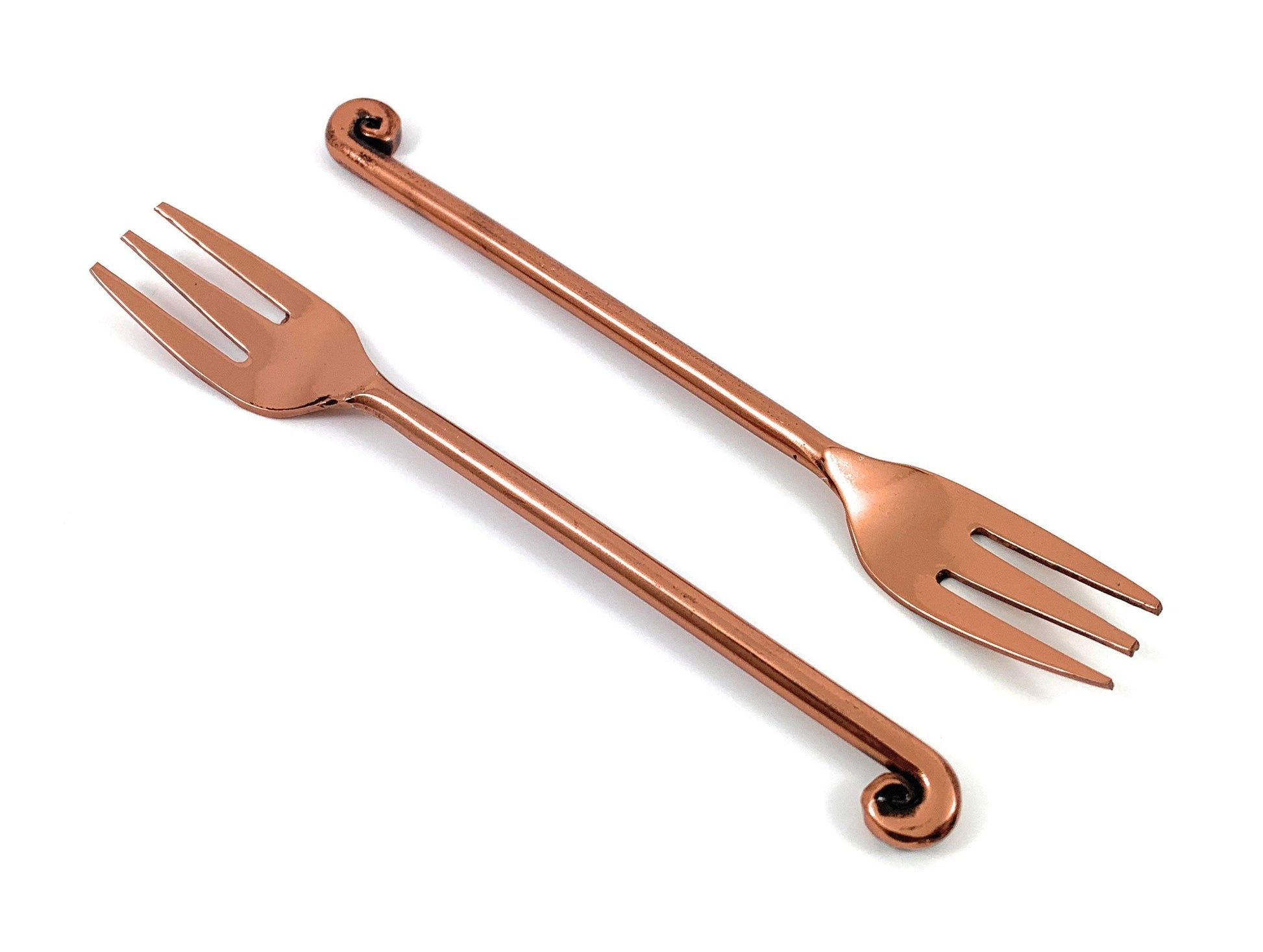 Vibhsa Copper Finish Appetizer Forks Set of 6 - The Higher Flower