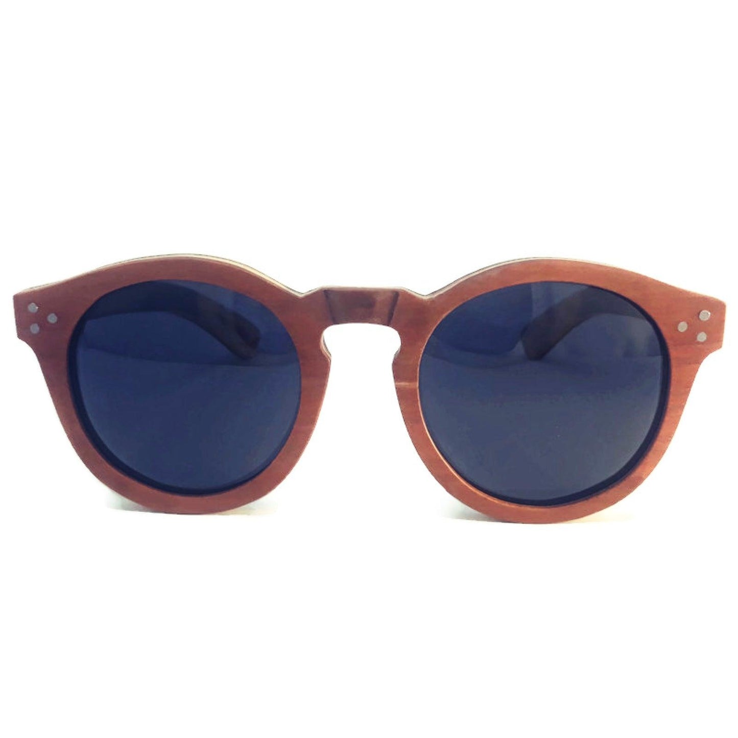 Cinnamon Swirl Skateboard Sunglasses, Polarized with Wooden Case - The Higher Flower