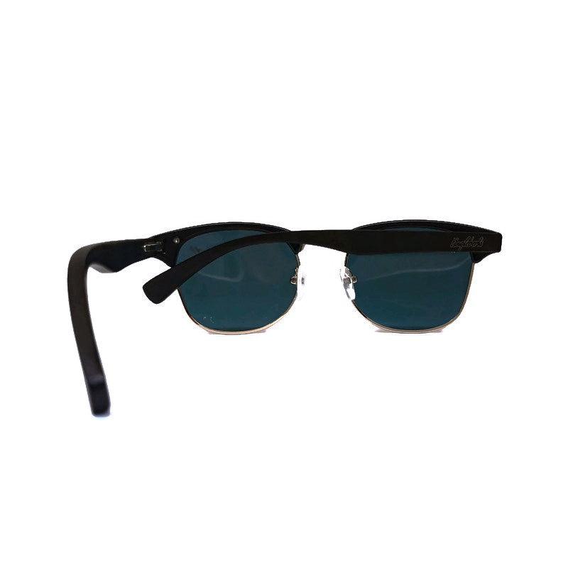 Black Bamboo Club Sunglasses, Polarized Sunset Lenses, HandCrafted - The Higher Flower