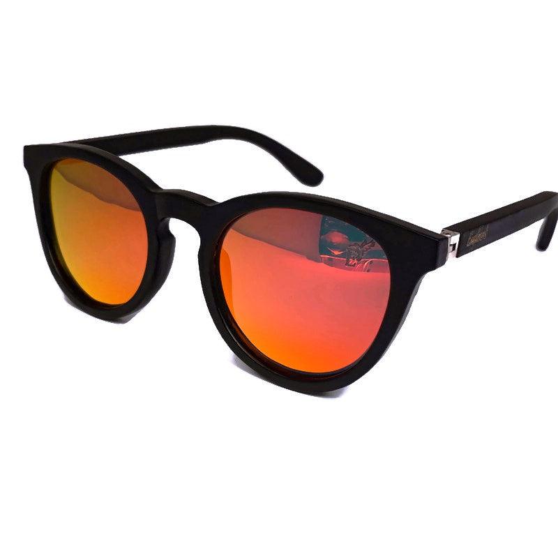 Sunset Mirror Lenses Polarized with Full Frame Black Bamboo - The Higher Flower