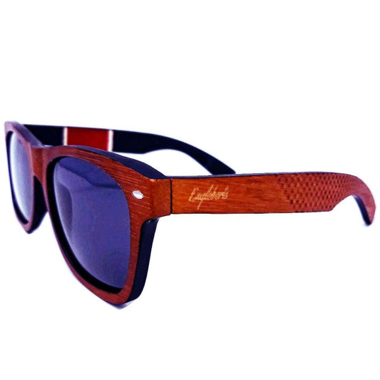 Red Stripe Two Tone Sunglasses, Engraved and Polarized - The Higher Flower