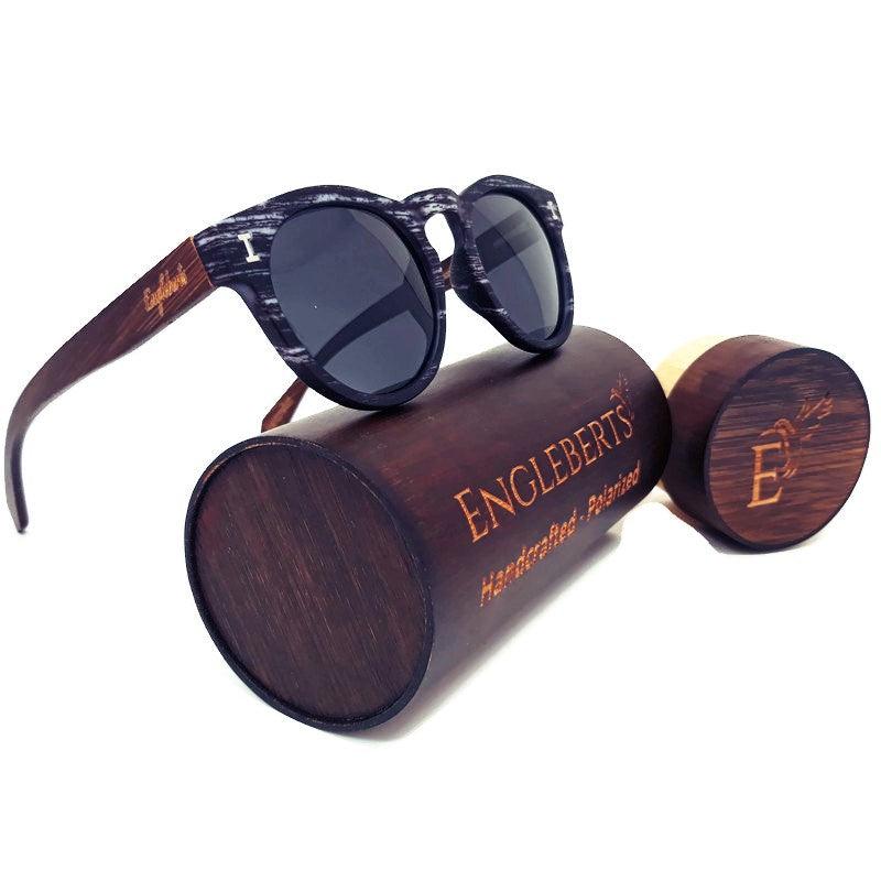 Granite Colored Frame, Bamboo Sunglasses, Polarized with Wood Case - The Higher Flower