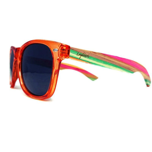 Juicy Fruit Multi-Colored Bamboo Polarized Sunglasses, Handcrafted - The Higher Flower