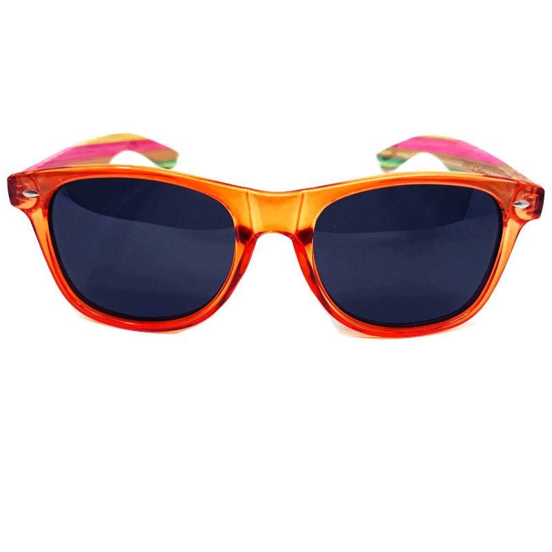 Juicy Fruit Multi-Colored Bamboo Polarized Sunglasses, Handcrafted - The Higher Flower