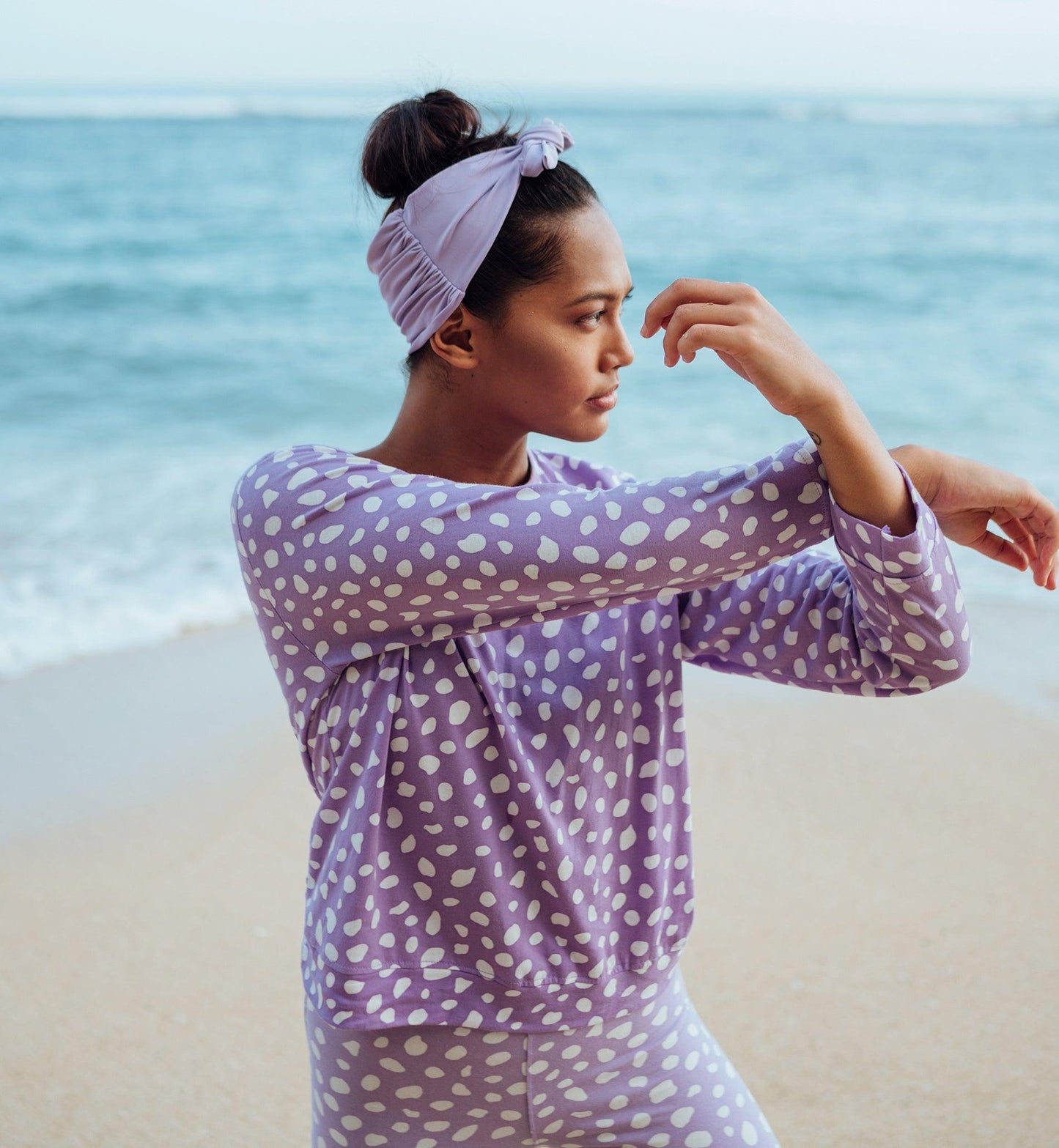 ARNOLDI Organic Cotton Sweatshirt, in Lilac Purple - The Higher Flower