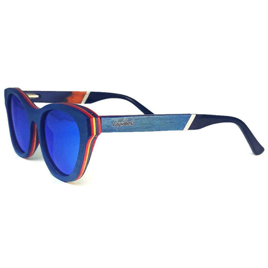 Beach Bound Skateboard Wood and Acetate Sunglasses, Polarized - The Higher Flower