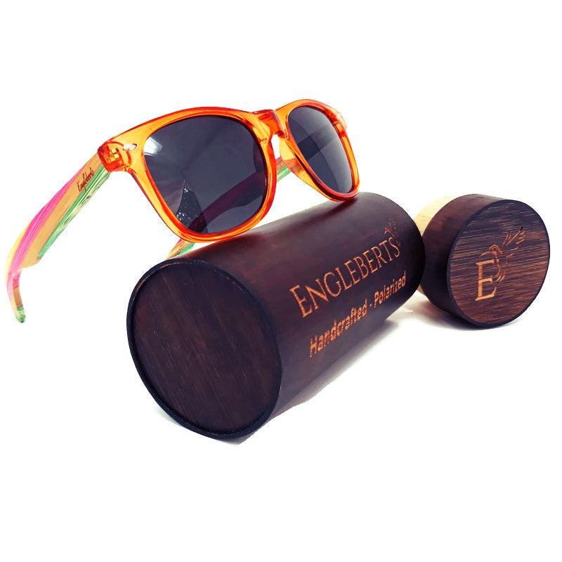 Juicy Fruit Muti-Colored Bamboo Sunglasses Polarized with Case - The Higher Flower