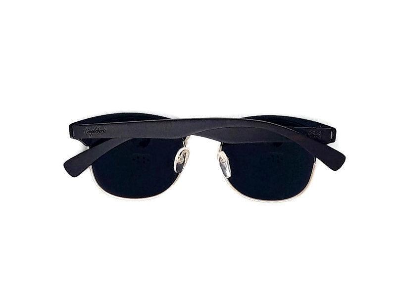 Midnight Black Bamboo Club Sunglasses, Polarized, HandCrafted - The Higher Flower