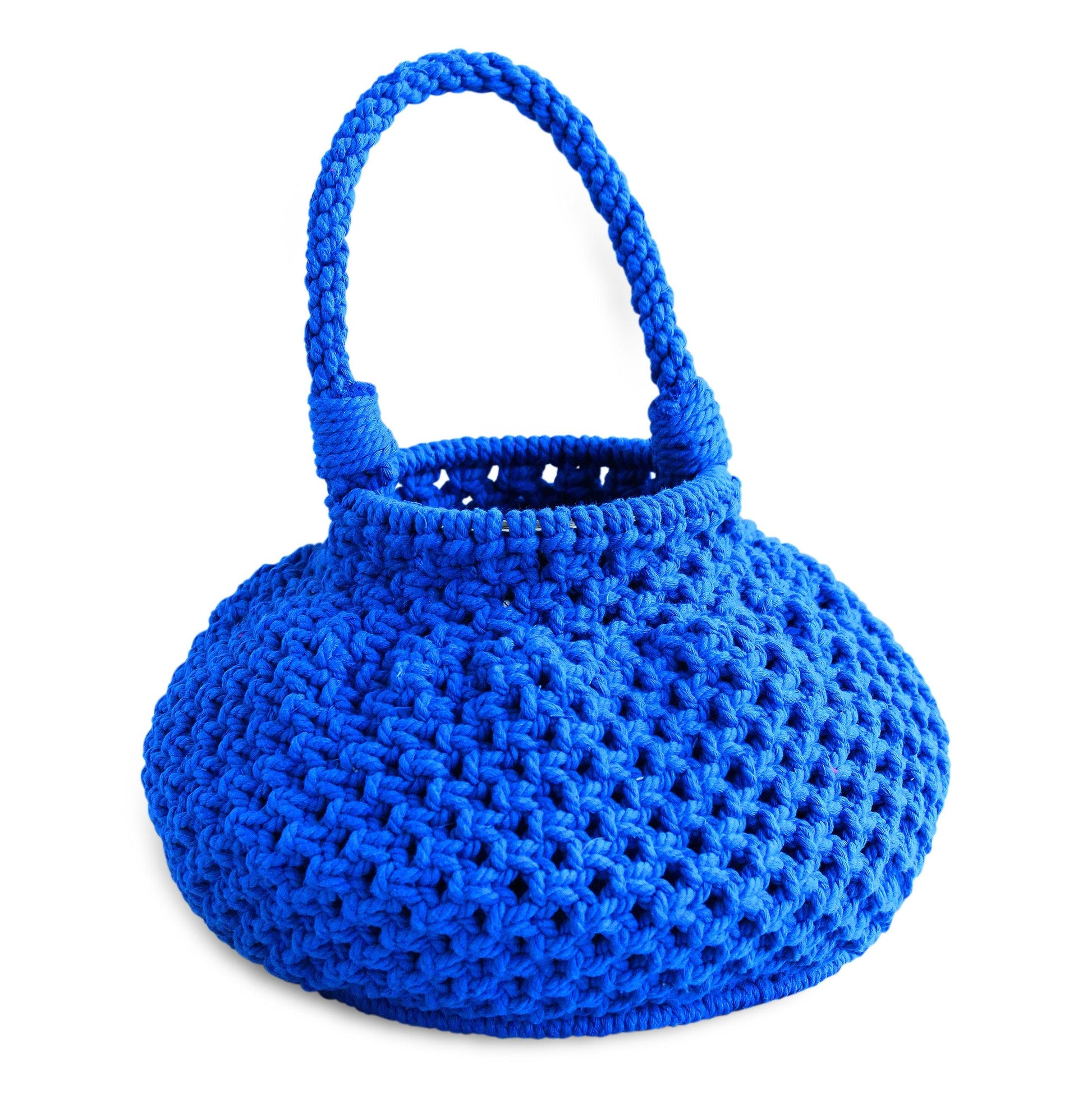 NAGA Macrame Bucket Bag In Azure Blue - The Higher Flower