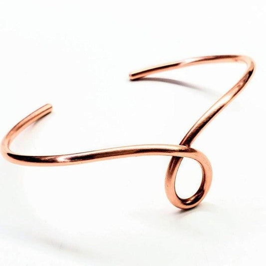 Handmade Copper Teardrop Bangle - The Higher Flower