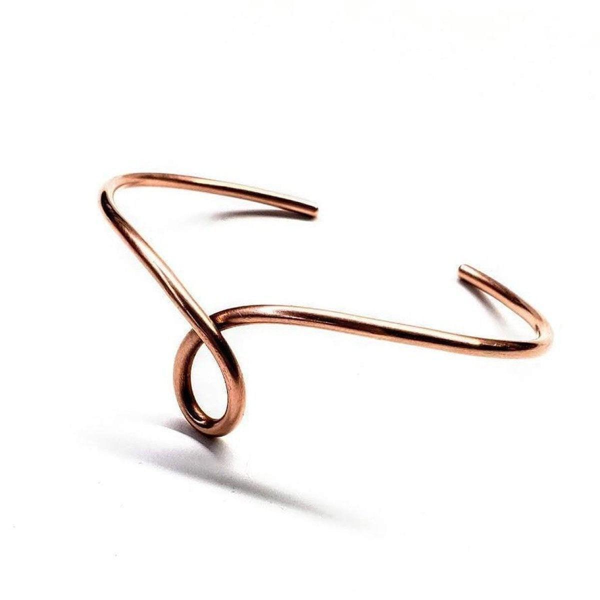 Handmade Copper Teardrop Bangle - The Higher Flower