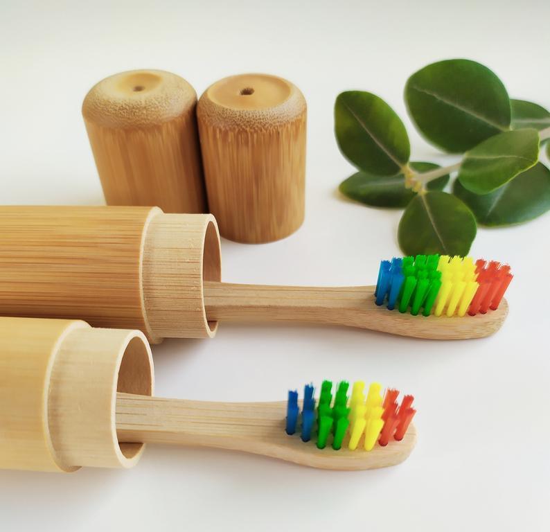 Bamboo Toothbrush Case - The Higher Flower