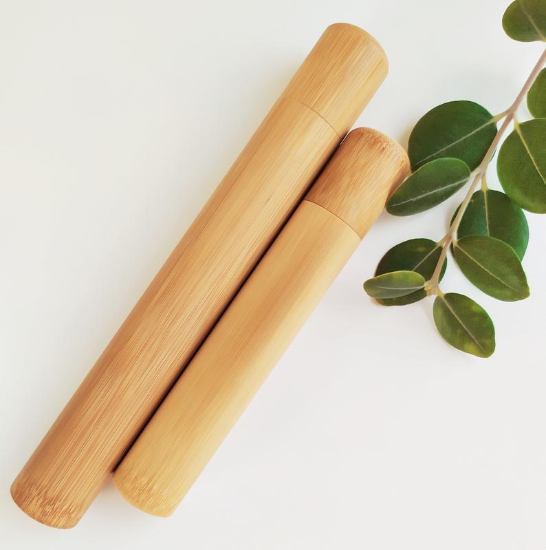 Bamboo Toothbrush Case - The Higher Flower