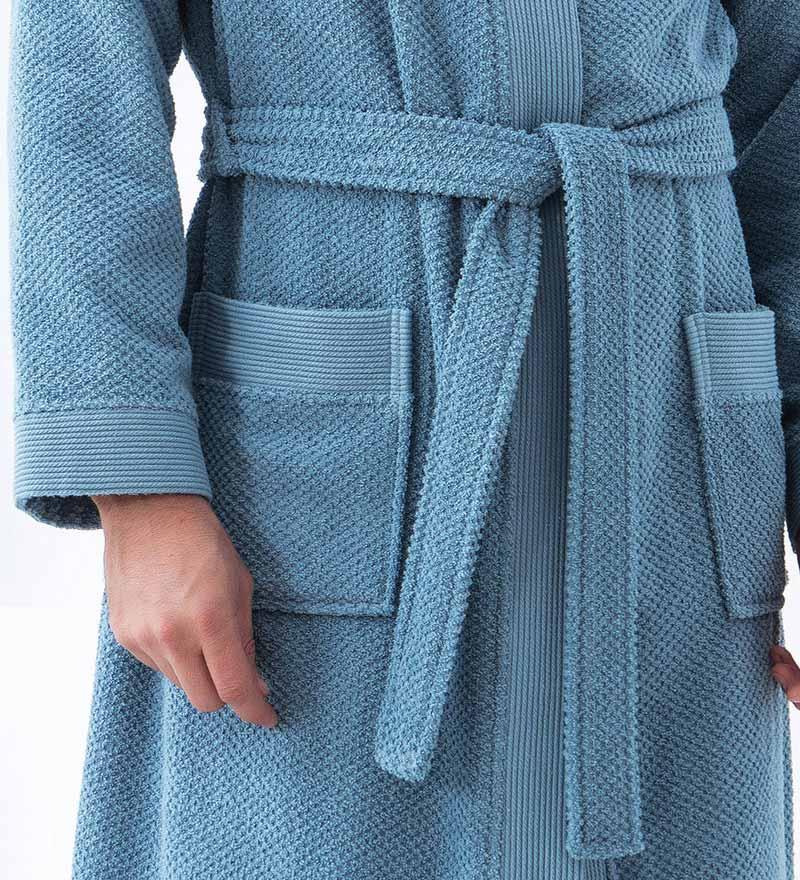 Men's Organic Turkish Cotton Terry Kimono Robe | Terry Cloth Bathrobe - The Higher Flower