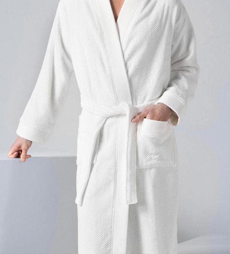 Men's Organic Turkish Cotton Terry Kimono Robe | Terry Cloth Bathrobe - The Higher Flower