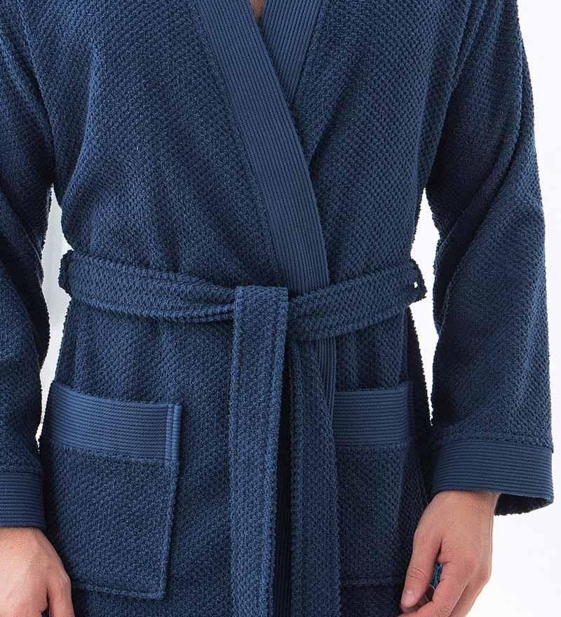 Men's Organic Turkish Cotton Terry Kimono Robe | Terry Cloth Bathrobe - The Higher Flower