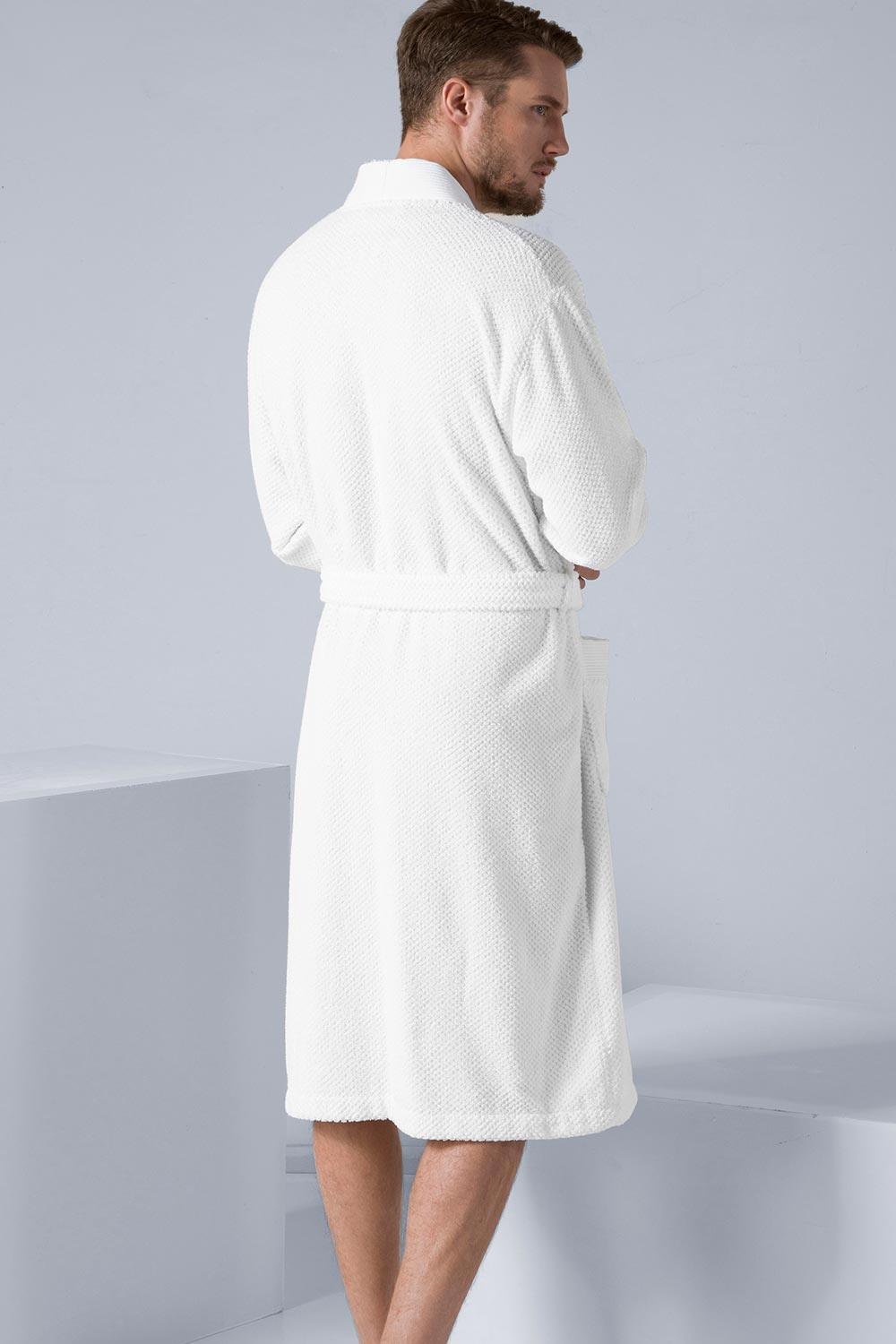 Men's Organic Turkish Cotton Terry Kimono Robe | Terry Cloth Bathrobe - The Higher Flower