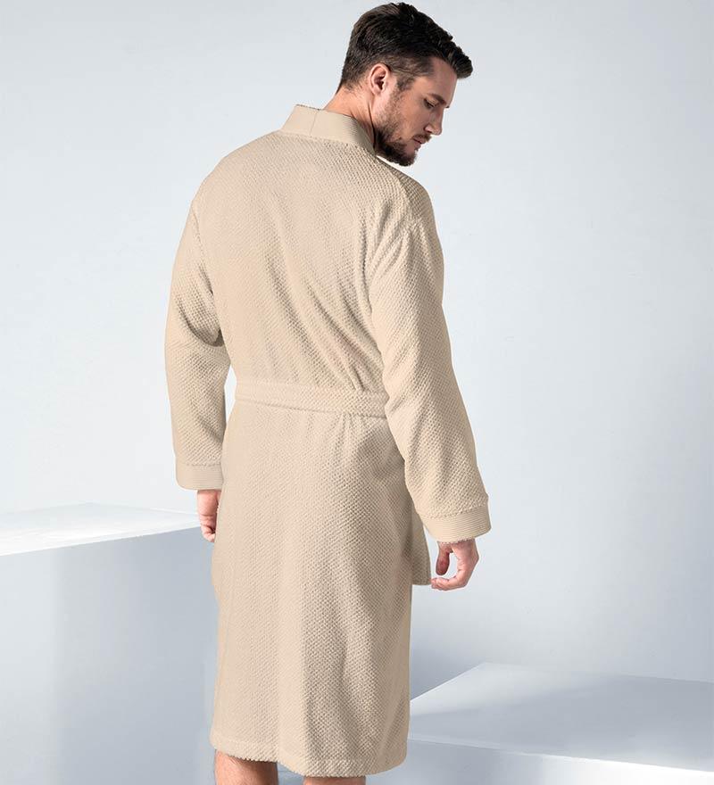 Men's Organic Turkish Cotton Terry Kimono Robe | Terry Cloth Bathrobe - The Higher Flower