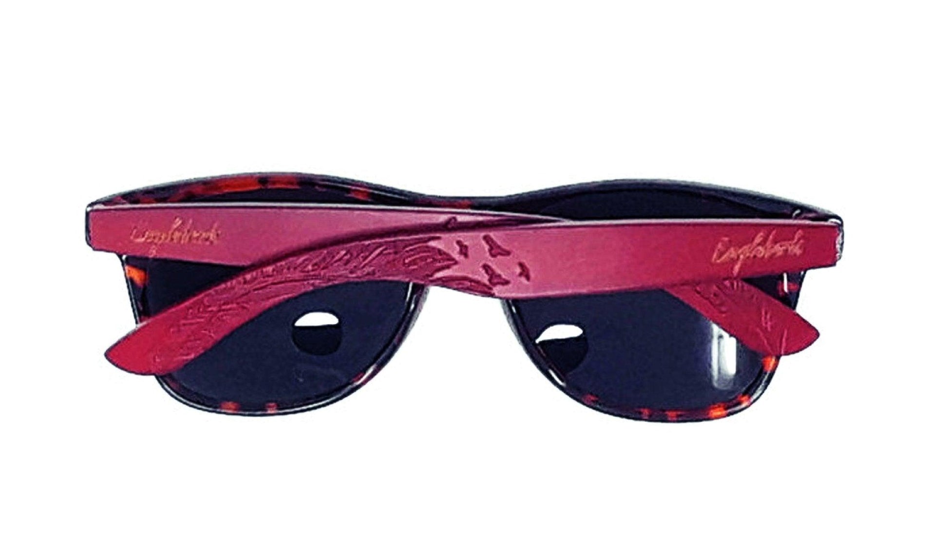 Red Bamboo Tortoise Framed Sunglasses, Polarized, Engraved - The Higher Flower