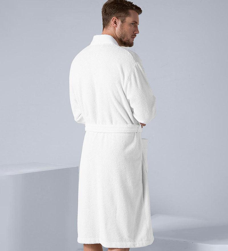 Men's Organic Turkish Cotton Terry Kimono Robe | Terry Cloth Bathrobe - The Higher Flower